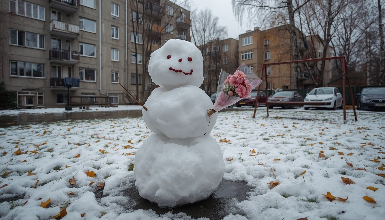 новости России, Новосибирск, снегопад