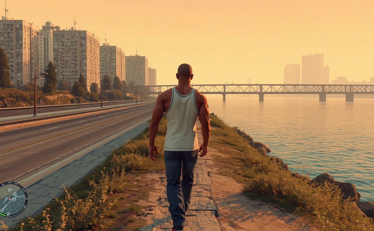 В сети завирусился ИИ-ролик про Пермь, стилизованный под игру GTA: San Andreas