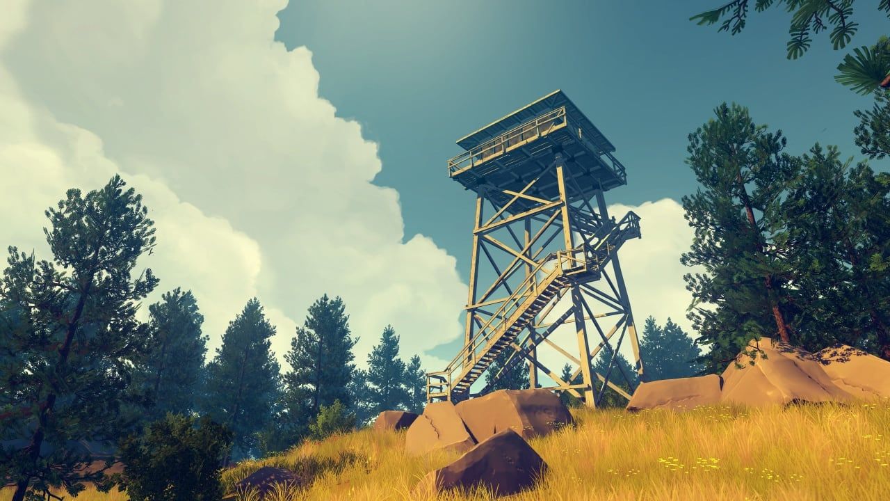 Кадр из игры Firewatch (2016)